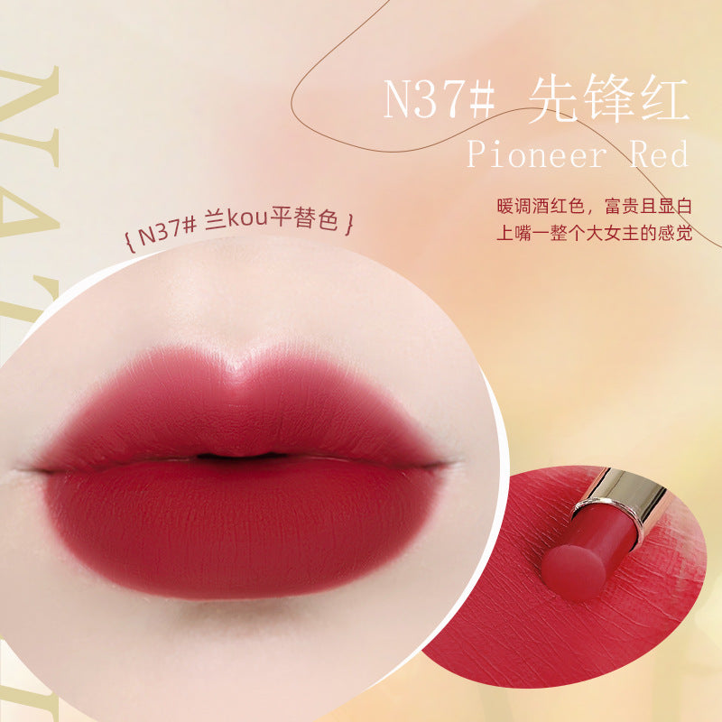 NOVO Soft Mist Color Lock Lipstick Non-stick Cup មិនជ្រាបទឹក ជាប់បានយូរ Velvet Matte គេហទំព័រផ្លូវការ ការតុបតែងមុខពិតប្រាកដ 