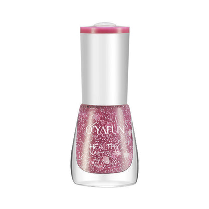 New water-based, no-bake, long-lasting, quick-drying, tearable, children's sequined colored nail polish, peelable cross-border nail polish