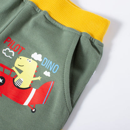 2024 Summer Children's Cartoon Three-Dimensional Dinosaur Shorts Baby Shorts Cotton Summer Boys Pants Knitted Pants