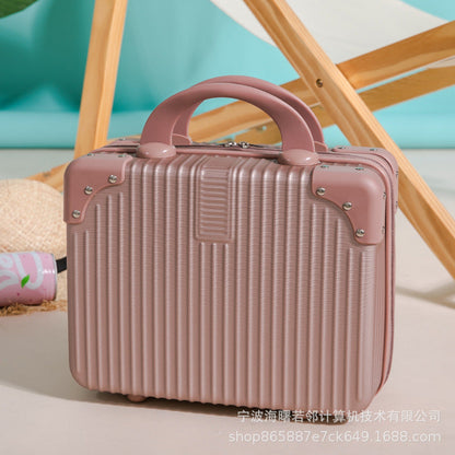 Mini student storage makeup suitcase small female light boarding 14 inch box portable simple large capacity 