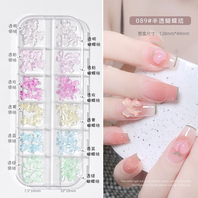 Nail accessories rhinestones flat bottom diamonds hollow rivet nail stickers diamond sequins colored diamonds flat bottom pearl shell pieces Japanese style