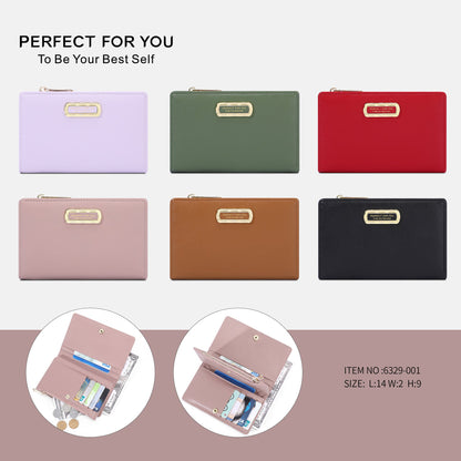 Perfect For You ladies wallet Korean version multifunctional solid color pu long cross-border clutch wallet 