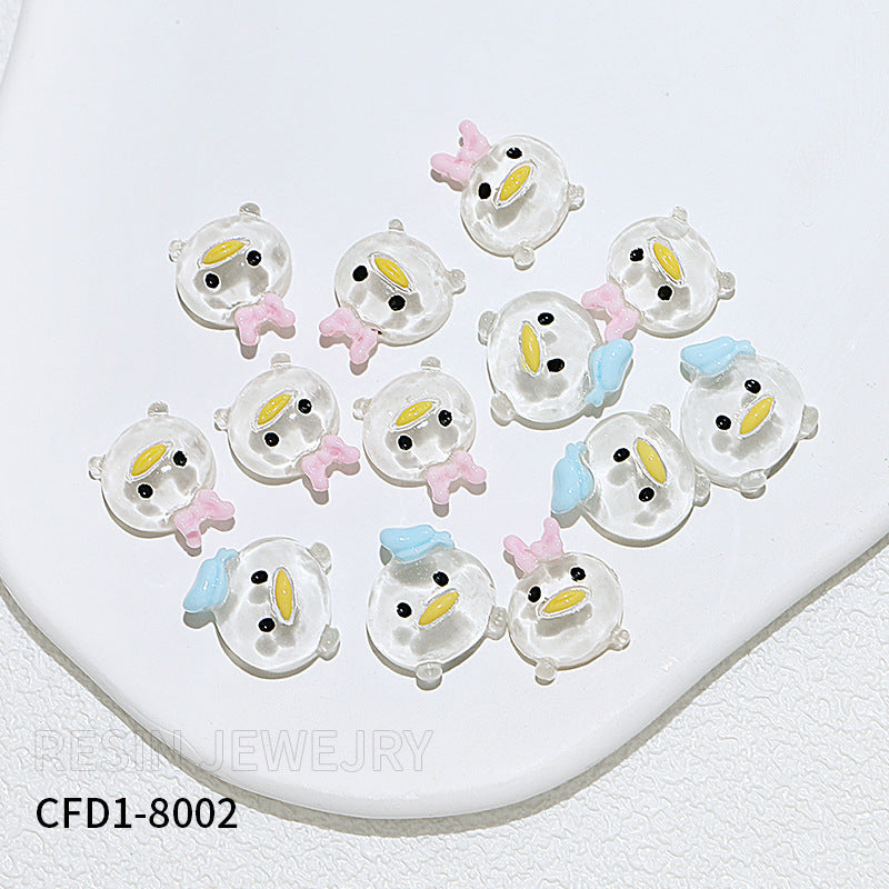 2024 new cross-border soft clay cartoon nail accessories resin mixed patch Japanese style hot sale