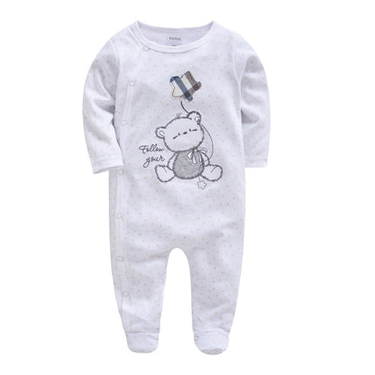 New style baby pure cotton jumpsuit boys and girls baby foreign trade newborn baby romper fart clothes crawling clothes cross-border wholesale