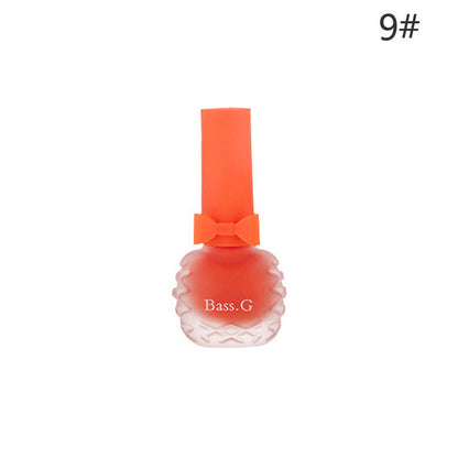 Dongbei Shijie matte matte seven-day non-peelable water-based nail polish waterproof plum color student whitening nail polish