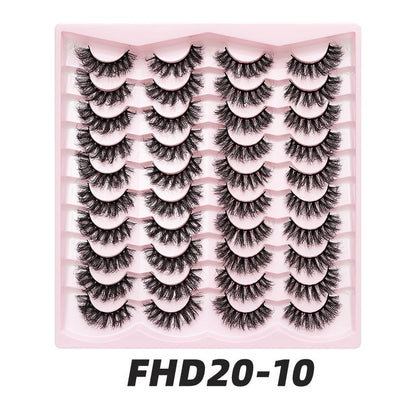 DINGSEN false eyelashes factory cross-border stable supply 20 pairs of eyelashes short three-dimensional eyelashes European and American