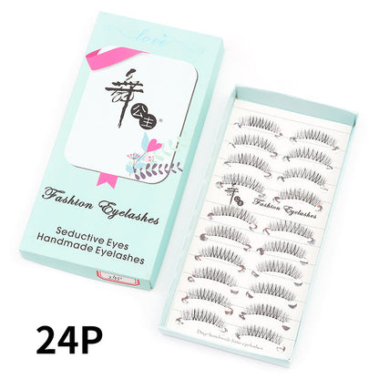 Dancing Princess False Eyelashes Factory Cross-border Supply Sharpened Eyelashes Women 10 Pairs Natural Style One-piece Eyelashes