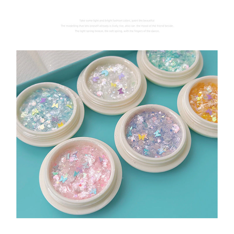 Nail art sequins fairy storm snow melting powder European foil powder butterfly fairy sequins ultra-thin nail decoration glitter