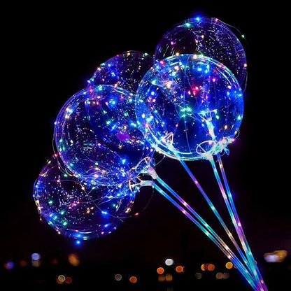 New Internet celebrity balloon 20 inch round wave ball luminous balloon handheld flash led luminous ball manufacturer wholesale