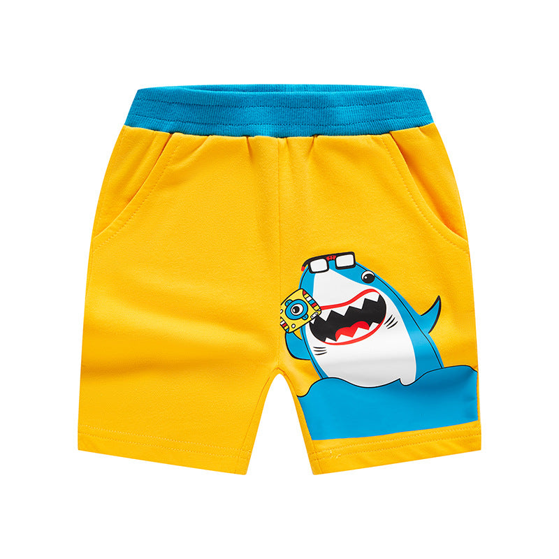 New style boy shorts summer children's clothing small and medium children's baby cartoon casual pants children's pants wholesale one piece drop shipping