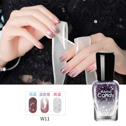 2024 new temperature-changing nail polish, no baking, quick drying, long-lasting, non-peelable, non-fading, multi-color nail polish, direct sales from manufacturers