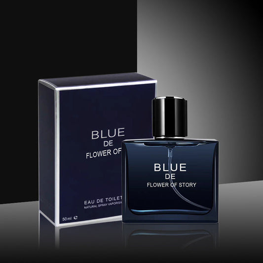 Internet celebrity hit blue men's perfume fresh and lasting fragrance cologne light fragrance 50ml factory direct sales wholesale 