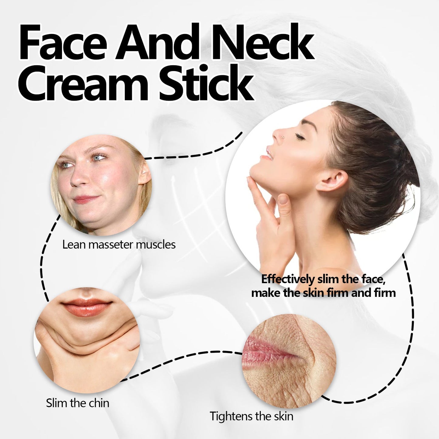 EELHOE Turmeric face and neck cream stick lifts and tightens the skin to reduce neck lines face and neck care moisturizing neck cream 