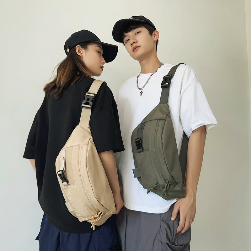 Cross-border chest bag women ins trendy sports cycling messenger bag casual fashion lightweight shoulder bag waist bag men wholesale 