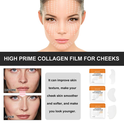 EELHOE collagen water-soluble patch reduces forehead wrinkles, nasolabial folds, anti-aging, moisturizing and firming the skin 