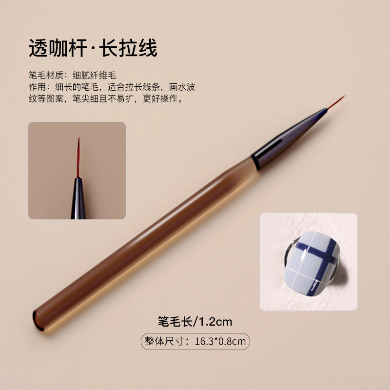 Japanese nail art pen brush sweeping pen construction pen semi-transparent rod phototherapy painting line pen gradient pen factory direct sales