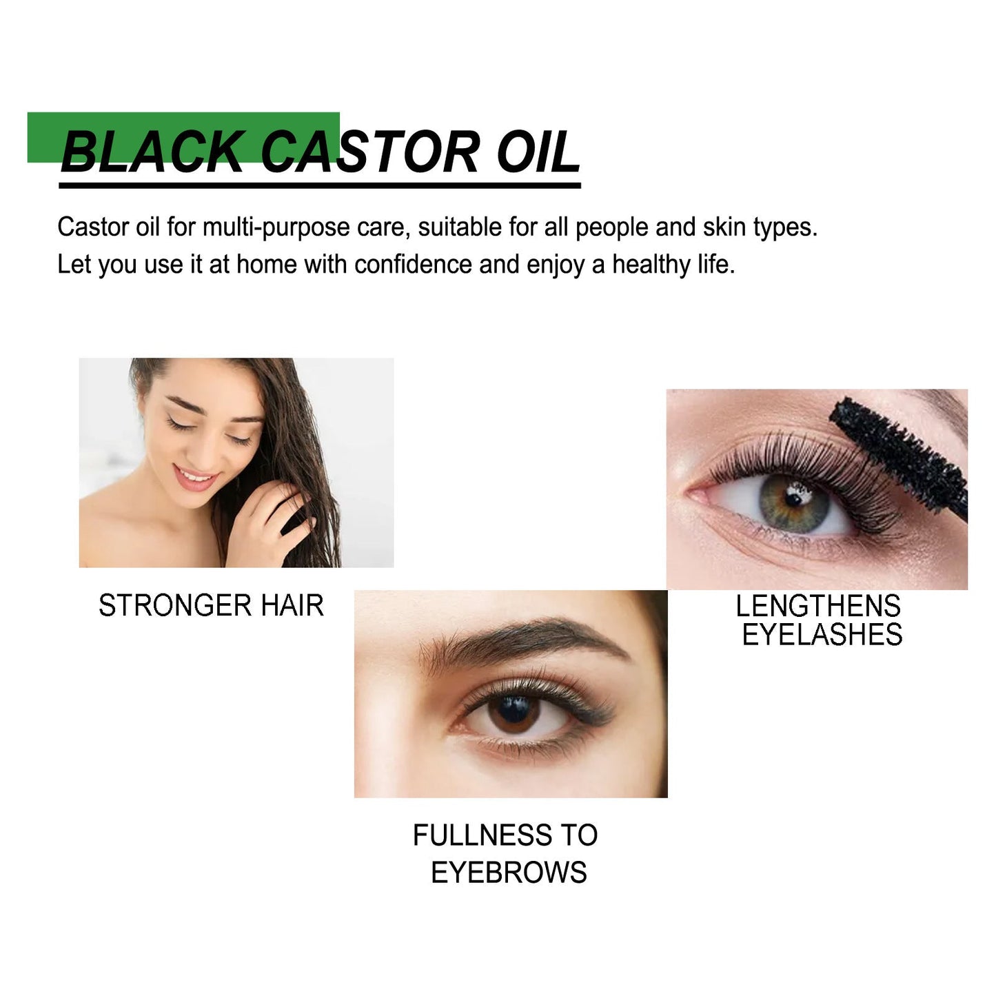 West&amp;Month Castor Oil Thickening Hair Serum nourishes the hair roots and strengthens the eyebrows and eyelashes to make them naturally thick and long 