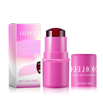 EELHOE fruit jelly berry blush lip gloss stick shows complexion without makeup moisturizing lip gloss blush dual-purpose stick 