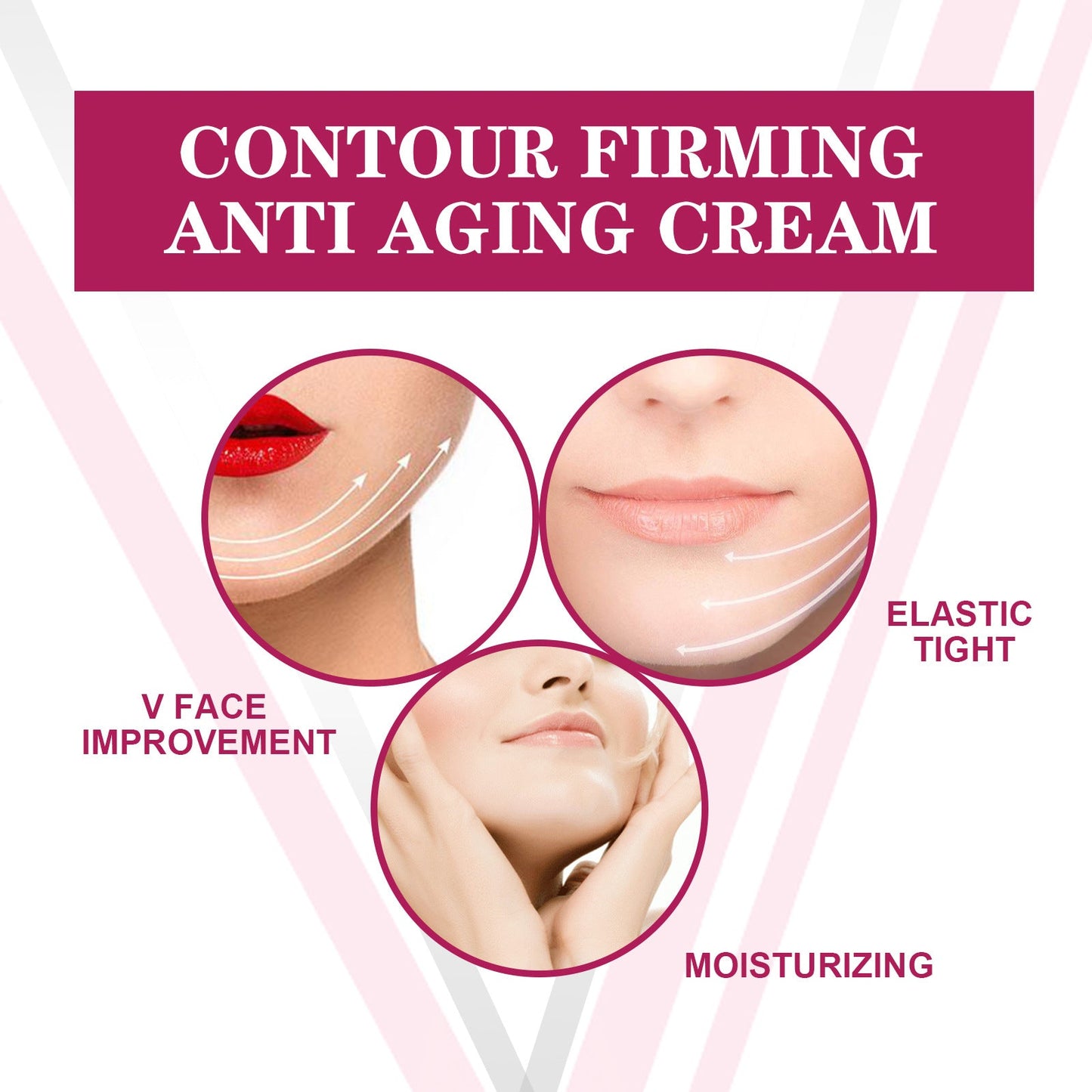 JaysuingV Facial Firming Cream ផ្តល់ភាពរឹងមាំ និង បន្តឹងស្បែកមុខ ពង្រីកមុខ ចង្កា ទ្វេរដង Mandible Anti-Aging Cream 