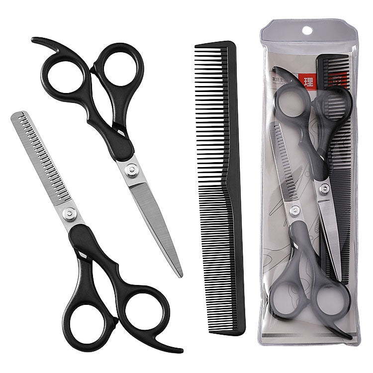 Children's stainless steel hairdressing special pet scissors full set of tooth scissors flat scissors hairdressing tools barber scissors set