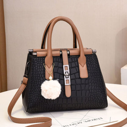 2024 new women's bag European and American crocodile pattern handbag elegant fashion large capacity trendy shoulder crossbody bag one piece dropshipping 