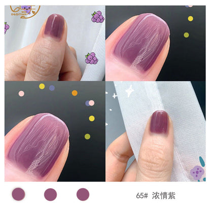 2023 European and American sealing layer does not fade nail color high gloss printing neutral manicure nail polish can be torn off without baking female