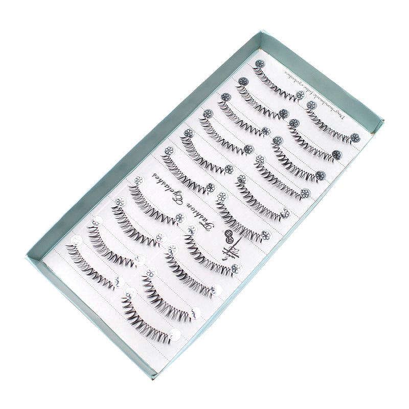 Dancing Princess False Eyelashes Factory Cross-border Supply Sharpened Eyelashes Women 10 Pairs Natural Style One-piece Eyelashes