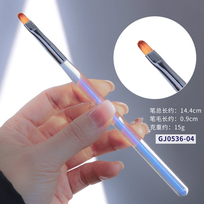 High-quality manicure Japanese manicure Aurora light therapy pen color painting smudge hook line drawing pen nail salon professional brush