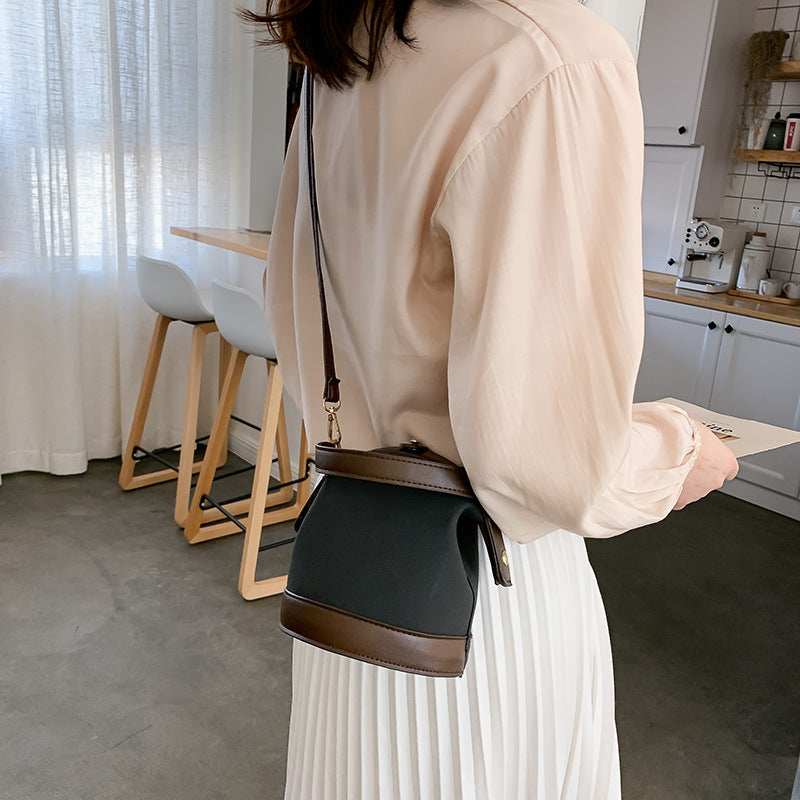 Textured bucket bag women's bag 2024 new trend autumn and winter fashion niche messenger bag women's commuter shoulder bag handbag 