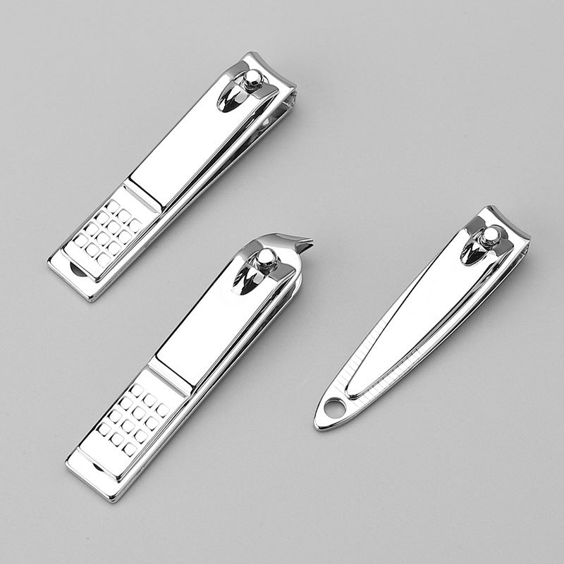 Stainless steel square grain nail clippers oblique large and small nail clippers set nail clippers manicure tools 