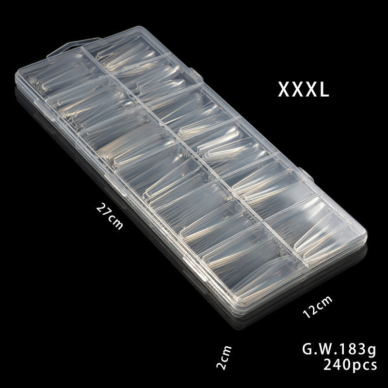 European and American extended wear nails 240 pieces in a box transparent nail extension nail full stickers ballet nail extension nail 