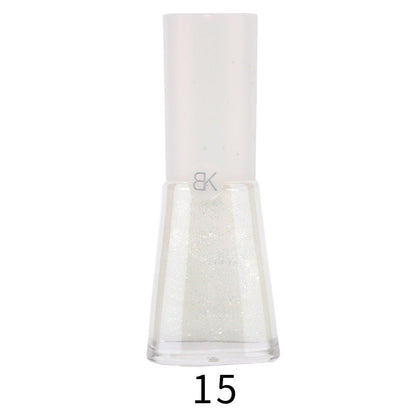 BK unpeelable new water-based nail polish pure color free baking autumn and winter style white macaron lemon 9.5ml 