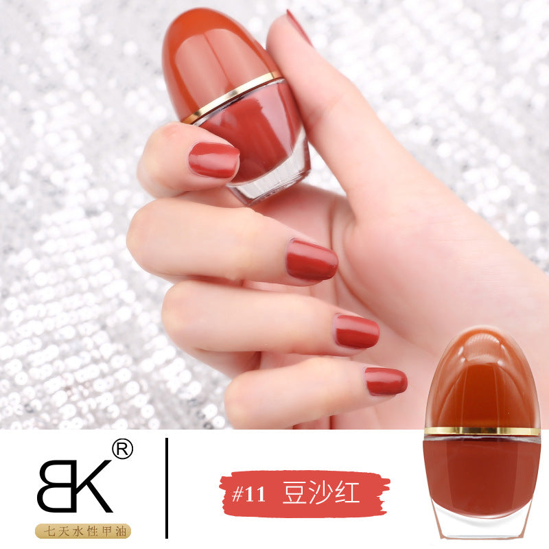 bk cute internet celebrity small easter egg 35 colors whitening 7 days water-based nail polish no baking long-lasting can not be peeled off wholesale 