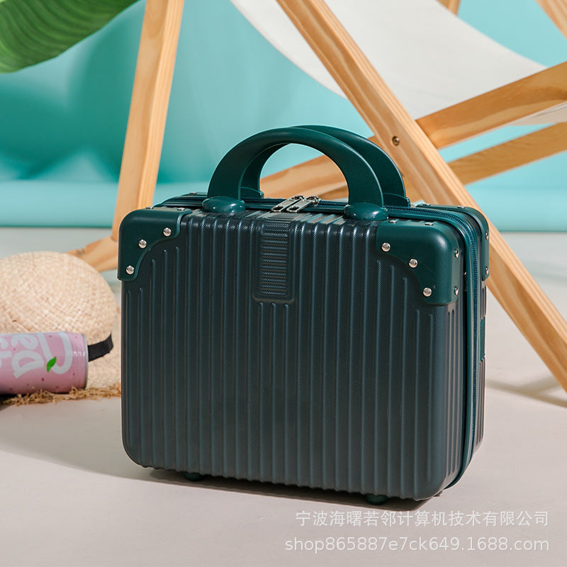 Mini student storage makeup suitcase small female light boarding 14 inch box portable simple large capacity 