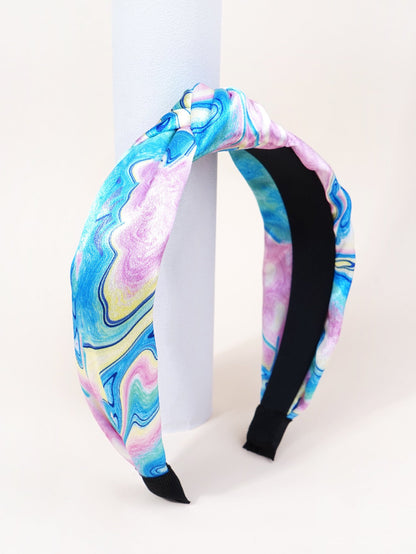 Amazon's hot-selling headband for women, European and American tie-dye knotted head buckle, fabric hairpin, versatile temperament headband, hair cave