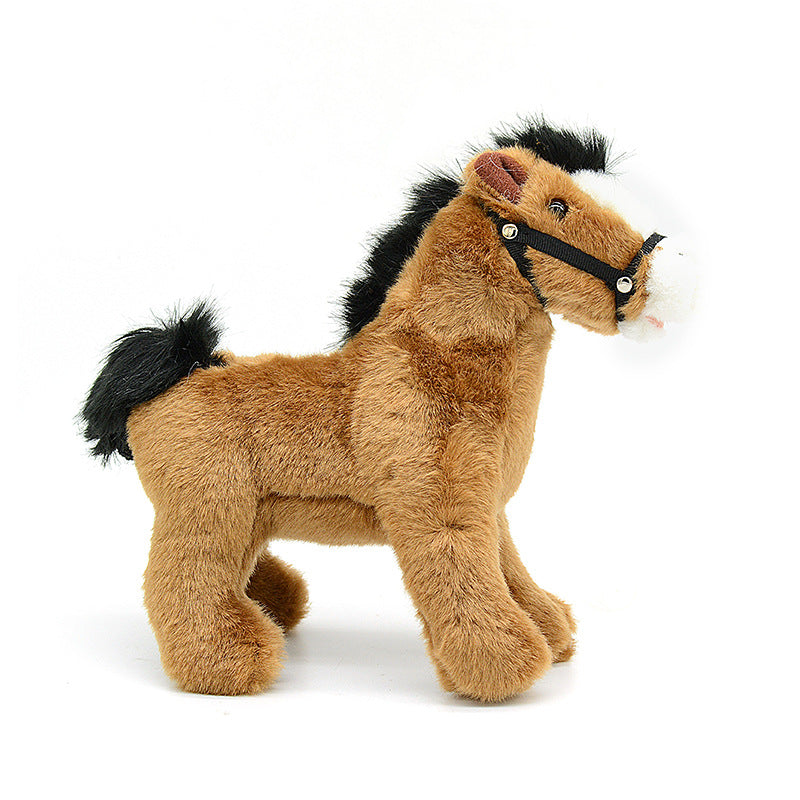 Cute brown horse doll plush toy wholesale new plush doll sleeping pillow gift children's toy