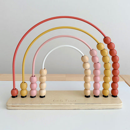 Cross-border macaron color wooden math arithmetic calculation stand children's counter elementary school early education enlightenment teaching aids toys