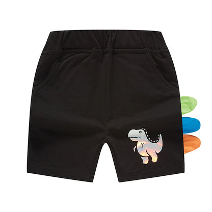 be top boys pants cartoon dinosaur summer children shorts thin baby five-point casual pants one piece