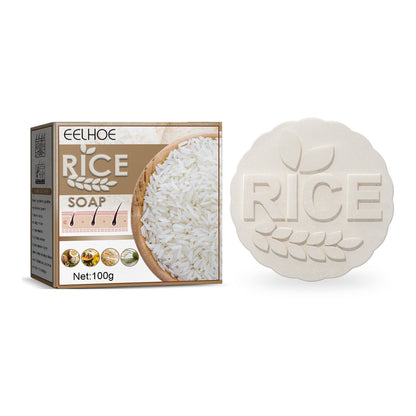 EELHOE rice anti-hair loss shampoo soap cleans hair nourishes hair roots hair care hair growth and hair growth 