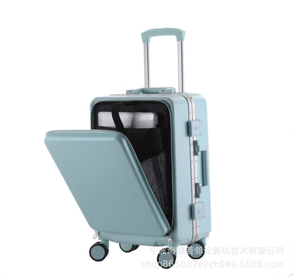 Student trolley suitcase female front opening universal wheel side opening 26 inch men and women boarding bag suitcase male 