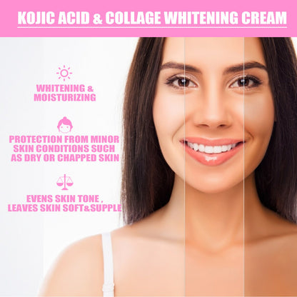 Jaysuing kojic acid facial cream ក្រែមផ្តល់សំណើមដល់ស្បែក ប្រឆាំងភាពជ្រីវជ្រួញ ធ្វើអោយស្បែកភ្លឺថ្លា និងបំបាត់ស្នាមអុចខ្មៅ 