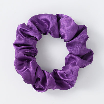 2022 new solid color satin hair ring pig intestines go out black all-match hair accessories headband hair ring wholesale stall