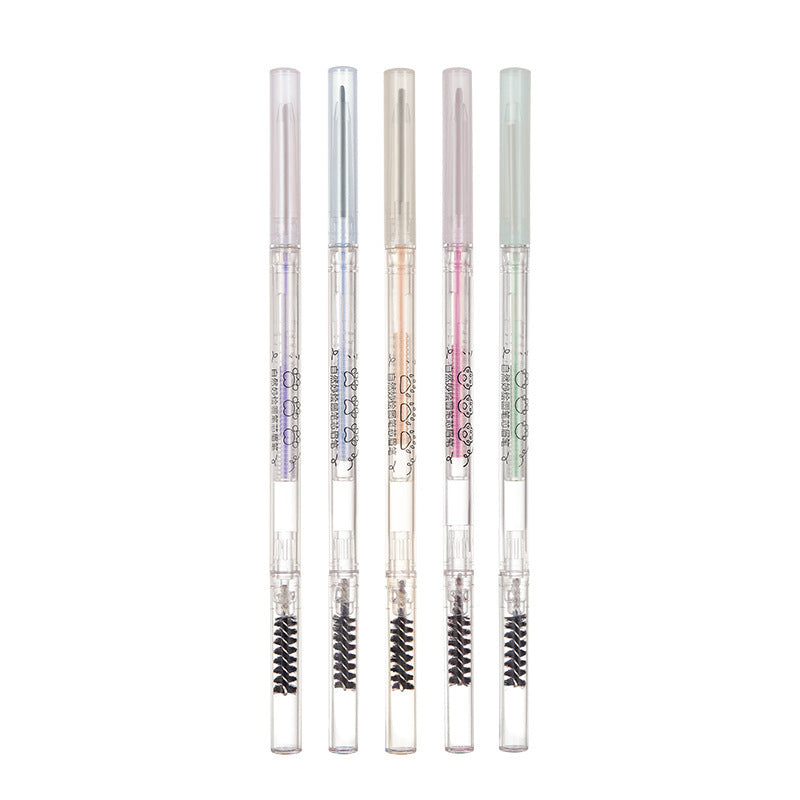 Gemeng Miaohui round refill eyebrow pencil waterproof and sweat-proof not easy to smudge double-headed automatic eyebrow pencil ultra-fine eyebrow pencil