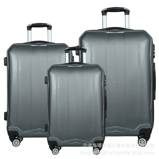 Cross-border 2024 new ABS material trolley case thickened universal wheel dustproof sturdy travel boarding case password box 