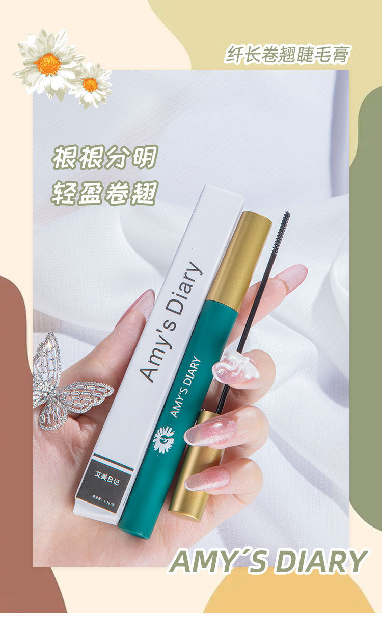 Emmy's Diary Slim Mascara រចនាប័ទ្មជាតិ មិនងាយប្រលាក់ ក្រាស់ ស្តើង រួញ មិនងាយរសាយ ប៉ារ៉ាស៊ីតឆ្លងដែន