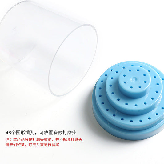 Nail Polishing Head Storage Box Transparent Plastic Portable Tool Box Japanese Acrylic Desktop Organizing Rack 