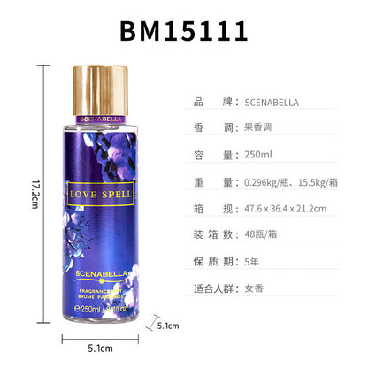 跨境女士身体喷雾香水 女士香水香体喷雾身体香氛body mist250ml