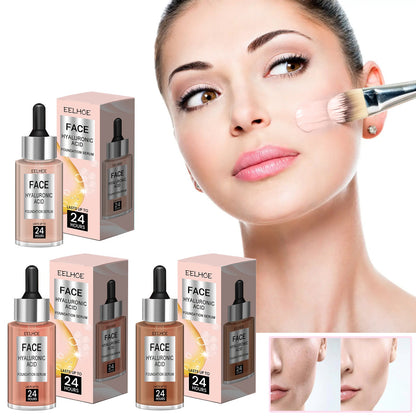 EELHOE foundation essence lightens fine lines, acne, dark spots, moisturizes and rejuvenates the skin, evens out skin tone, conceals blemishes and prevents aging 