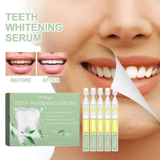 Oralhoe Teeth Whitening Essence ធ្វើឱ្យធ្មេញស ធ្មេញលឿង បំបាត់ស្នាមប្រឡាក់អញ្ចាញធ្មេញ 