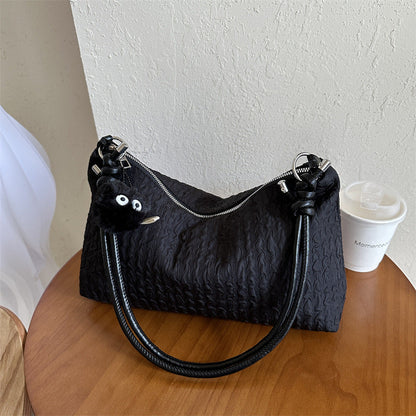 2024 autumn and winter new dumpling bag women's bag trendy single shoulder underarm bag high texture niche design crossbody bag women 